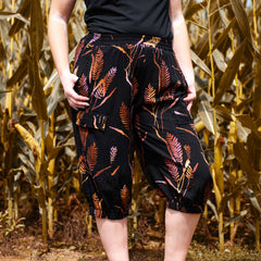 Cropped Trousers - Wheat Batik-Trousers-Siesta Crafts