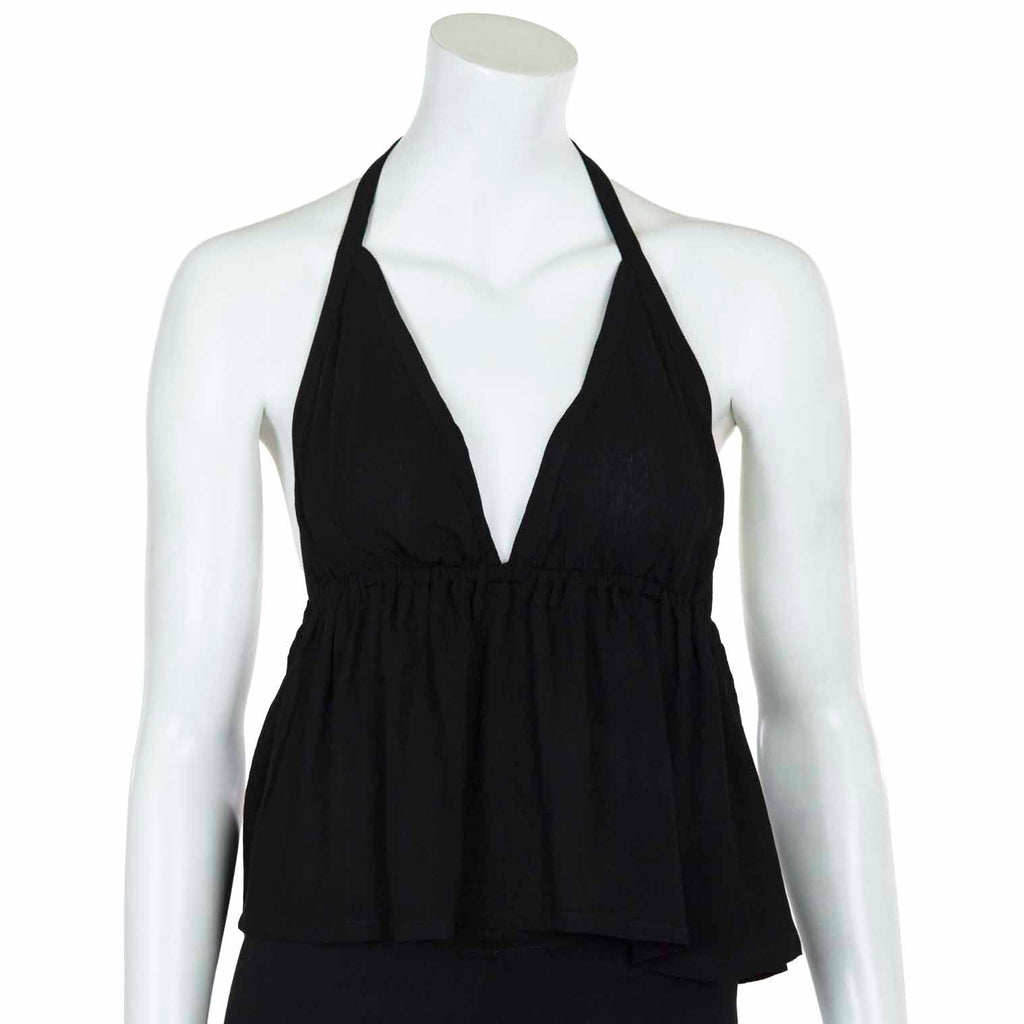 Crinkle Halter Hanky Top-Tops-Siesta Crafts