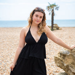 Crinkle Halter Hanky Top-Tops-Siesta Crafts