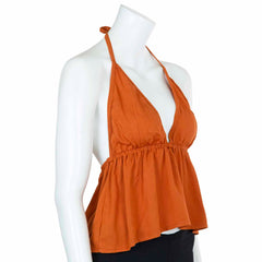 Crinkle Halter Hanky Top-Tops-Siesta Crafts