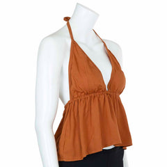 Crinkle Halter Hanky Top-Tops-Siesta Crafts