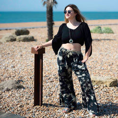 Bleached Tie Dye Palazzo Trousers