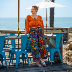 Crinkle Split Sleeve Cropped Top