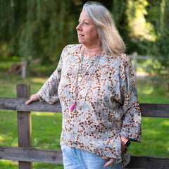 Hanky Hem Smock Top - Winter Ivy Batik
