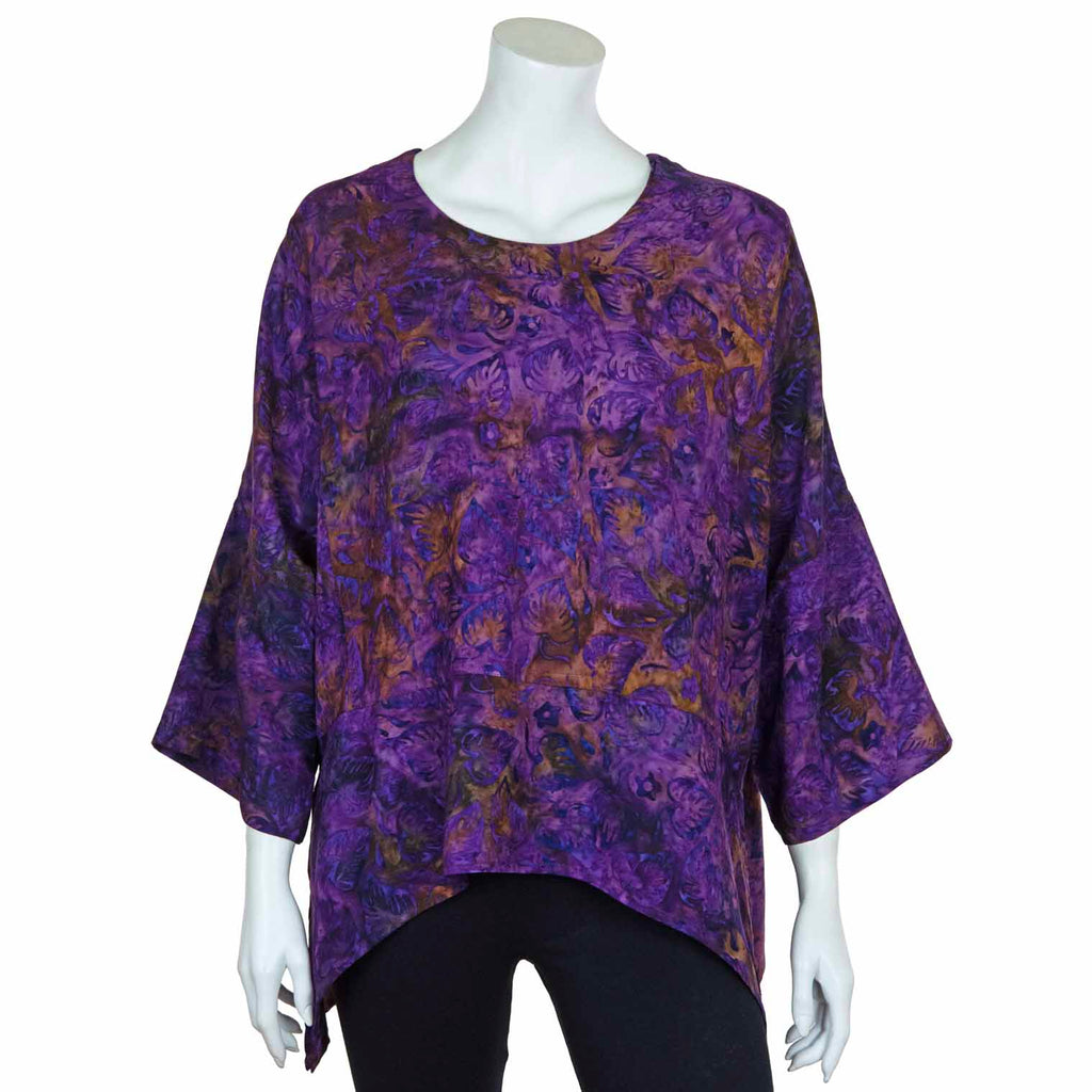 Hanky Hem Smock Top - Summer Vine Batik