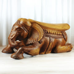 Festival Decorated Elephant Bench - Beads-Furniture-Siesta Crafts