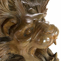 Carved Lion Head In Roots-Ornaments & Figurines-Siesta Crafts