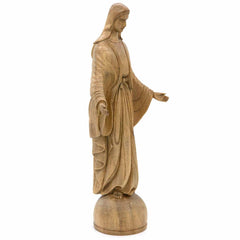 Hand Carved Virgin Mary Statue - Open Hands-Christianity-Siesta Crafts
