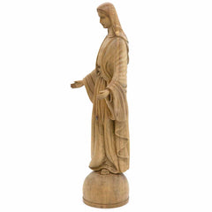 Hand Carved Virgin Mary Statue - Open Hands-Christianity-Siesta Crafts