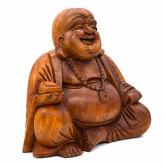 Laughing Buddha Woodcarving 40cm