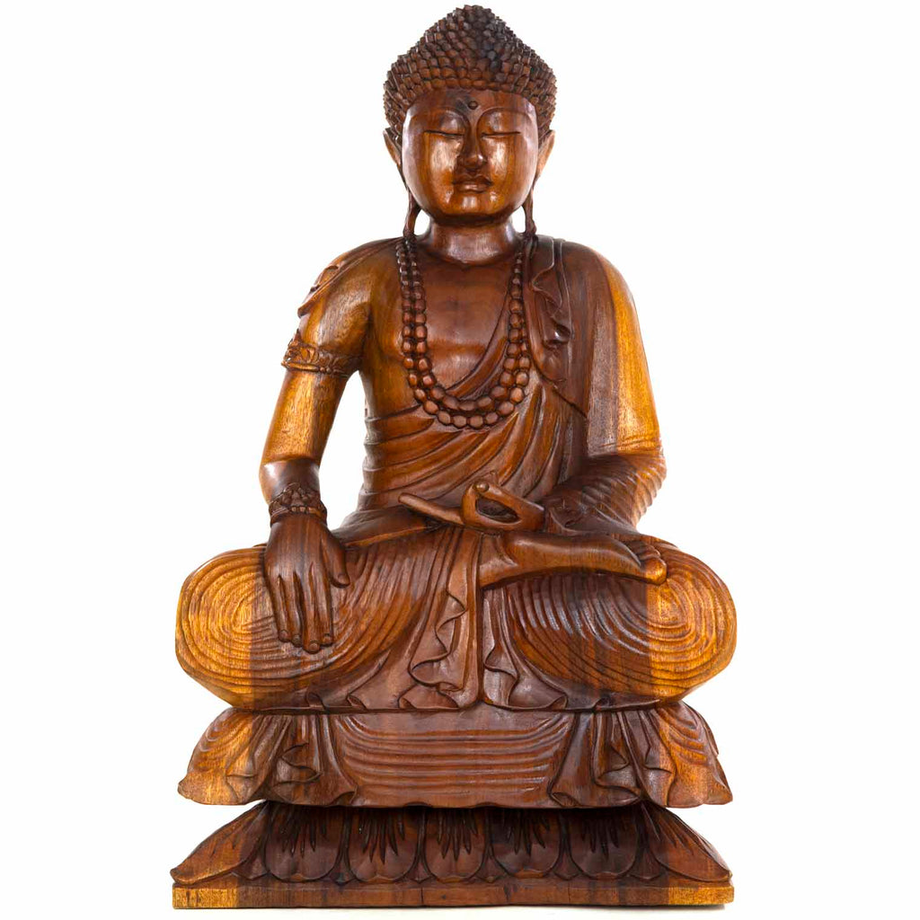 Carved Sitting Buddha 80cm