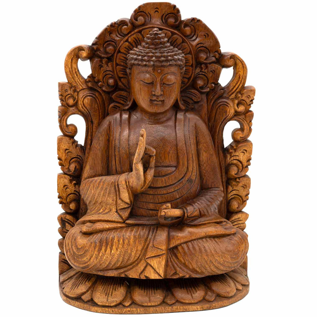 Buddha In Carved Doorway 40cm-Ornaments & Figurines-Siesta Crafts