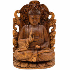 Buddha In Carved Doorway 40cm-Ornaments & Figurines-Siesta Crafts