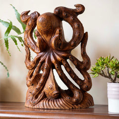 Carved Octopus-Ornaments & Figurines-Siesta Crafts