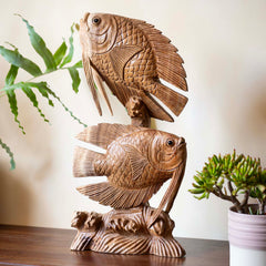 Carved Tropical Fish-Ornaments & Figurines-Siesta Crafts