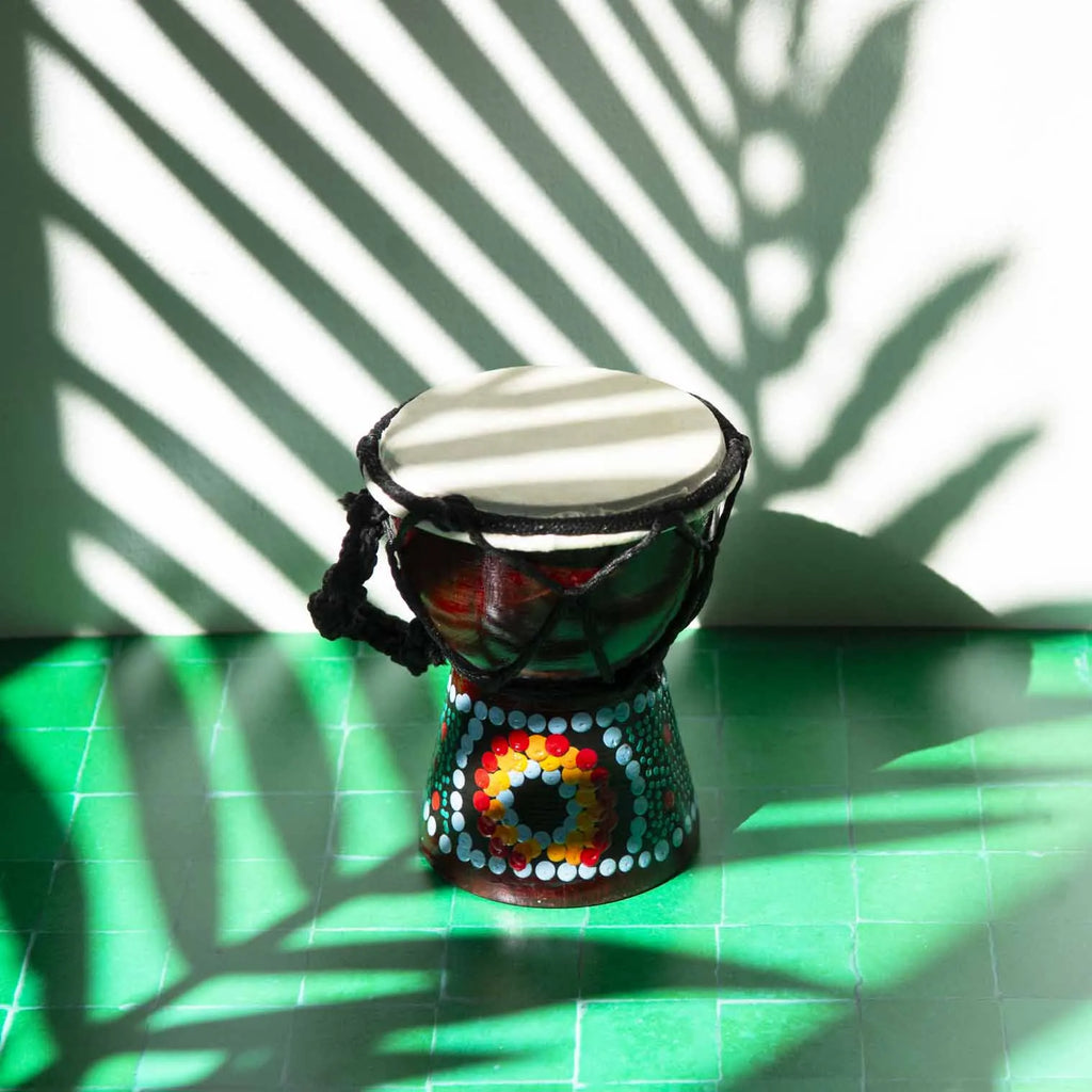Tiny Painted Djembe-Drums-Siesta Crafts