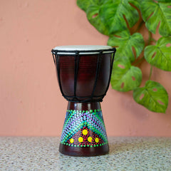 Extra Small Painted Djembe Drum-Drums-Siesta Crafts