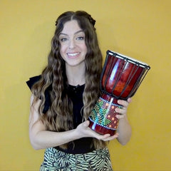 Small Painted Djembe Drum-Drums-Siesta Crafts
