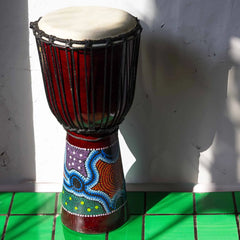 Large Painted Djembe-Drums-Siesta Crafts