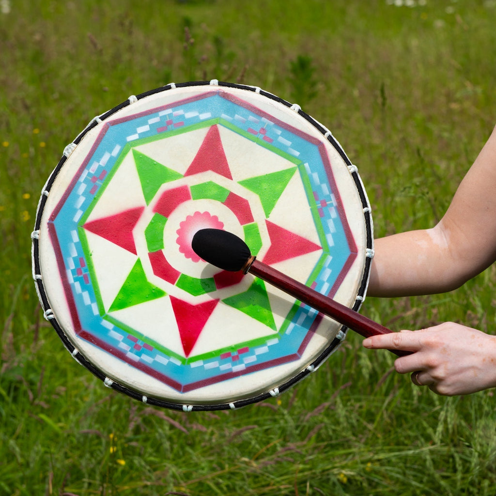 Large Painted Shamanic Drum-Drums-Siesta Crafts