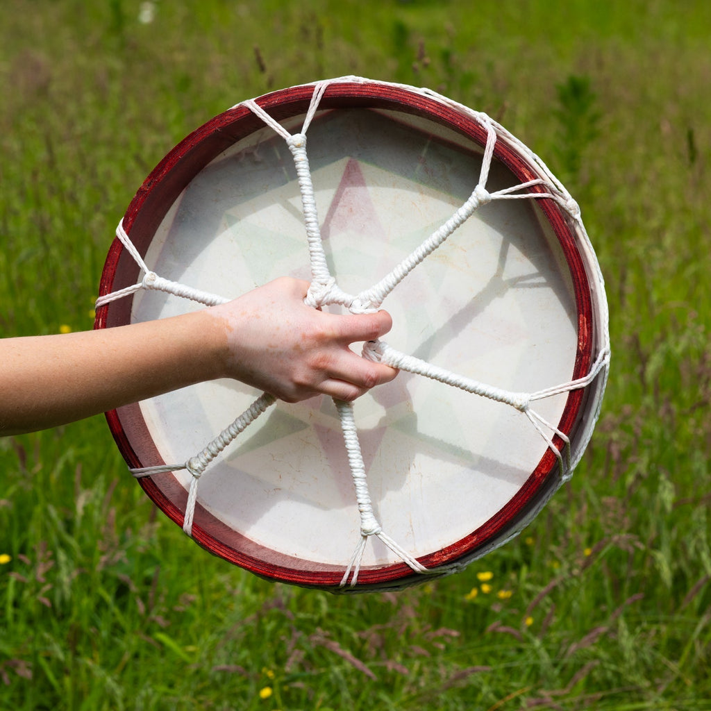 Large Painted Shamanic Drum-Drums-Siesta Crafts