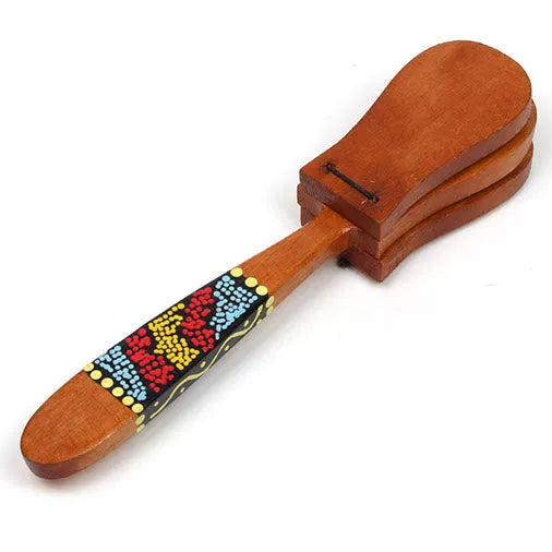 Painted Castanet Rattle-Taps & Scrapes-Siesta Crafts