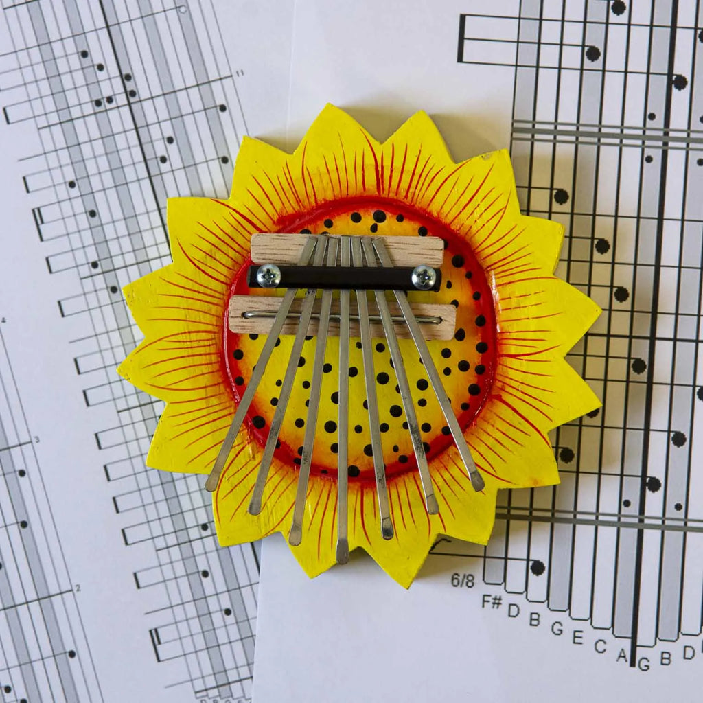 Sunflower Thumb Piano-Thumb Pianos & Xylophones-Siesta Crafts