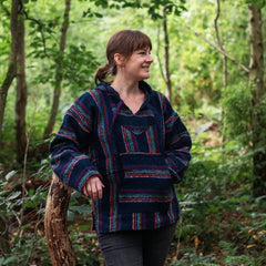 Baja Top - Deep Blue-Baja Hoodies-Siesta Crafts