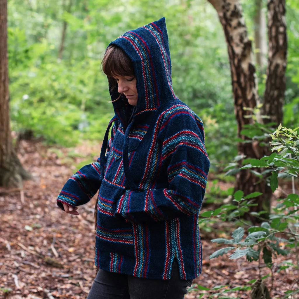 Baja Top - Deep Blue-Baja Hoodies-Siesta Crafts
