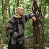 Baja Top - Maroon, Black and White-Baja Hoodies-Siesta Crafts