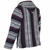 Baja Top - Maroon, Black and White-Baja Hoodies-Siesta Crafts