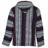 Baja Top - Maroon, Black and White-Baja Hoodies-Siesta Crafts