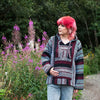 Baja Top - Maroon, Black and White-Baja Hoodies-Siesta Crafts