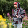 Baja Top - Maroon, Black and White-Baja Hoodies-Siesta Crafts