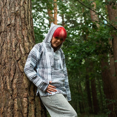 Baja Top - Natural-Baja Hoodies-Siesta Crafts