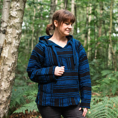 Baja Top - Navy and Black-Baja Hoodies-Siesta Crafts