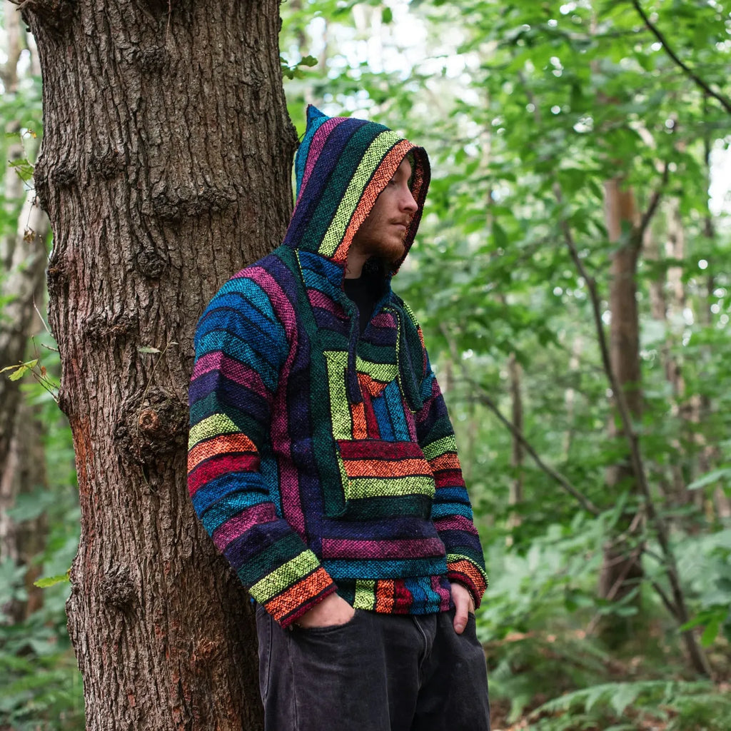 Baja Top - Rainbow-Baja Hoodies-Siesta Crafts