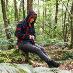 Baja Top - Red, Blue and Black-Baja Hoodies-Siesta Crafts