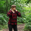 Baja Top - Red and Black-Baja Hoodies-Siesta Crafts