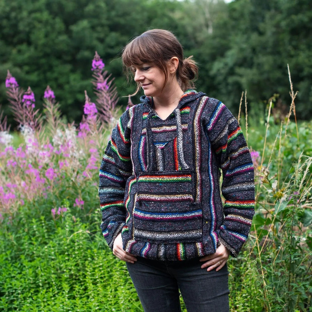Baja Top - Rich Stripe-Baja Hoodies-Siesta Crafts