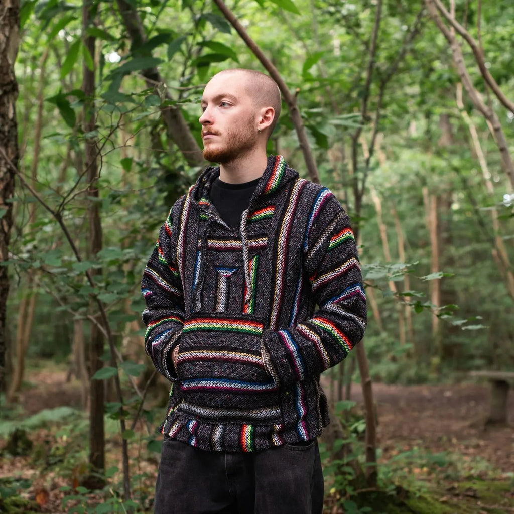 Baja Top - Rich Stripe-Baja Hoodies-Siesta Crafts