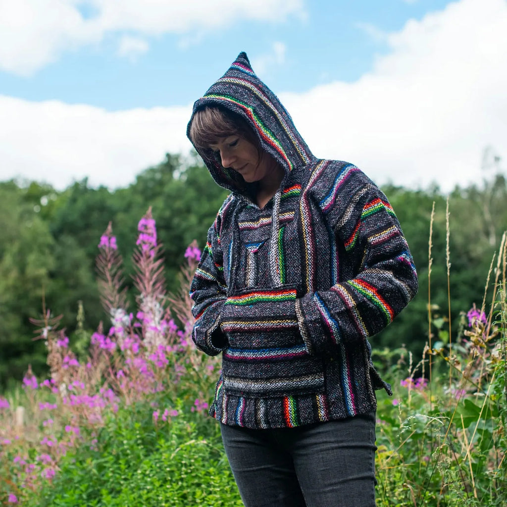 Baja Top - Rich Stripe-Baja Hoodies-Siesta Crafts