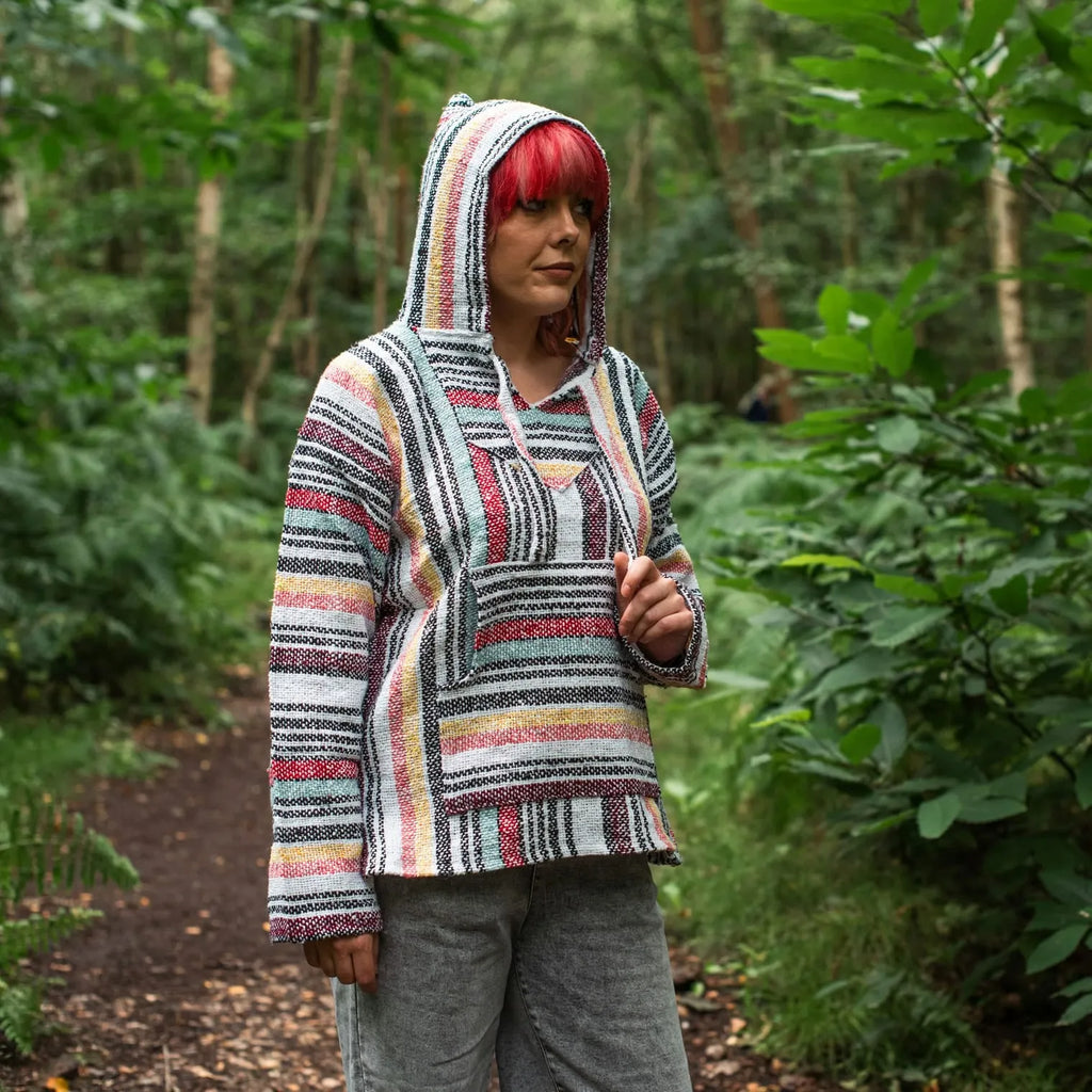 Baja Top - Sugar Stripe-Baja Hoodies-Siesta Crafts