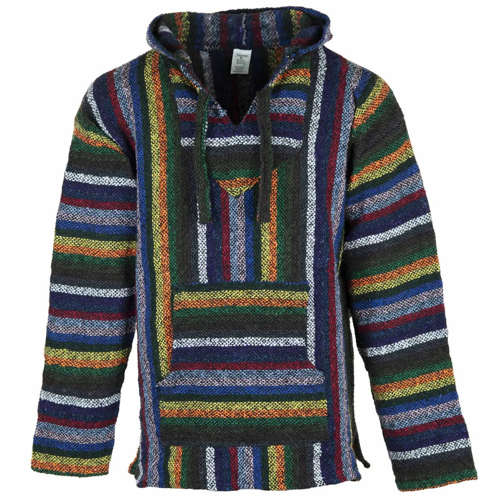 Baja Top - Vibrant Stripe-Baja Hoodies-Siesta Crafts