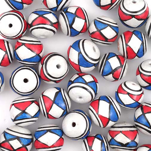 Round Blue Red Ball Bead-Beads & Buttons-Siesta Crafts