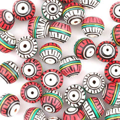 Red White Zig Zag Bead-Beads & Buttons-Siesta Crafts