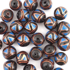 Black Zig Zag Ball Bead-Beads & Buttons-Siesta Crafts