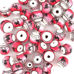 Pink Desert Scene Ball Bead-Beads & Buttons-Siesta Crafts