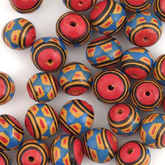 Spot and Triangles Ball Bead-Beads & Buttons-Siesta Crafts