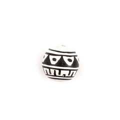 Black & White Zig Zag Ball Bead-Beads & Buttons-Siesta Crafts